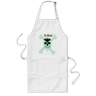 Tablier Long Tabard Vert Crâne Et Os