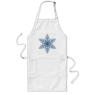 Tablier Long Tablier bleu de flocon de neige