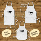 Tablier Long Tablier d'icône de méthane de vache