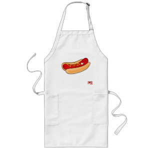 Tablier Long Tablier heureux de gril de hot-dog