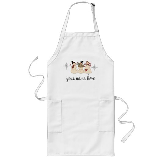 Tablier Long Tablier personnalisé de cuisson de vacances (Devant)