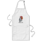 Tablier Long Tête de coq gris (Devant)