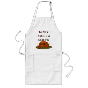Tablier Long Thanksgiving Turkey Platon Skinny Chef Apron