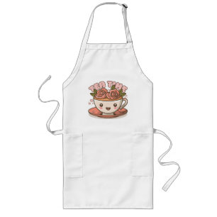 Tablier Long Thé Temps de Rose Thé Kawaii