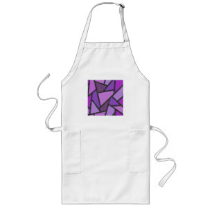 Tablier Long Tons de vitrail violet motif