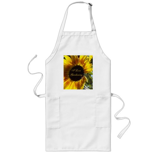 Tablier Long Tournesol du matin personnalisable (Devant)