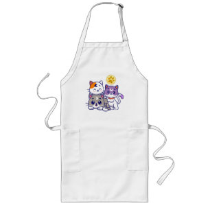 Tablier Long Trio adorable - Trois chats mignons