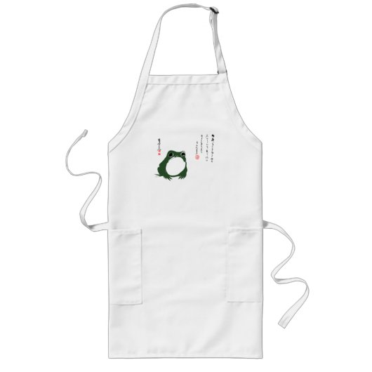 Tablier Long Triste grenouille japonaise crapaud du XIXe siècle (Devant)