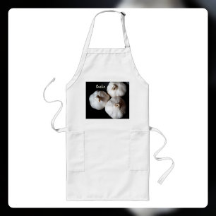 Tablier Long Trois gousses d'ail blanc entier