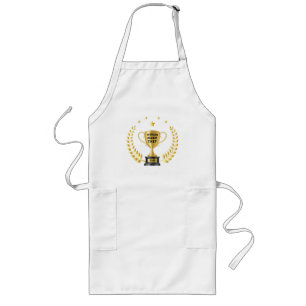 Tablier Long Trophée personnalisé du cuisinier moyennement doué