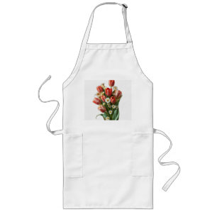 Tablier Long Tulipes et marguerites Art Nouveau