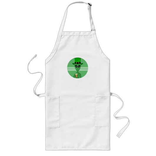 Tablier Long Un Alien de la Saint-Patrick (Devant)