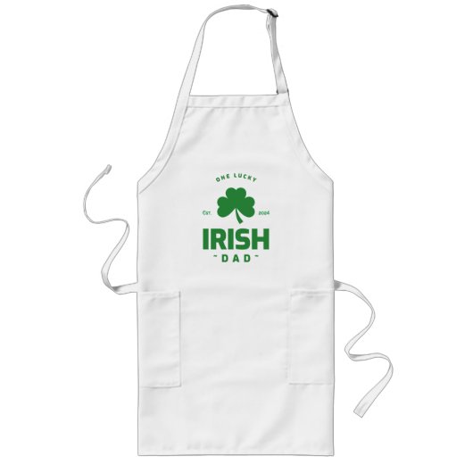 Tablier Long Un père irlandais chanceux (Devant)