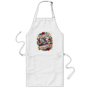 Tablier Long USA 250 Ans de Liberté Florale Américaine