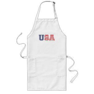 Tablier Long USA Happy 4 juillet T-Shirt Trucker Hat Button K