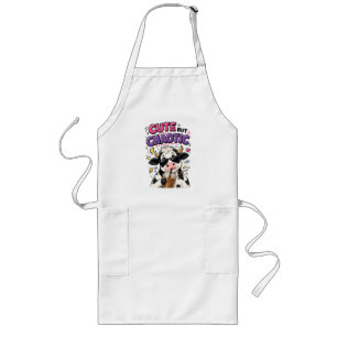 Tablier Long Vache mignonne mais chaotique avec café glacé