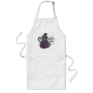 Tablier Long Vibes de cuisine - Chat noir sur Jack-O-Lantern vi
