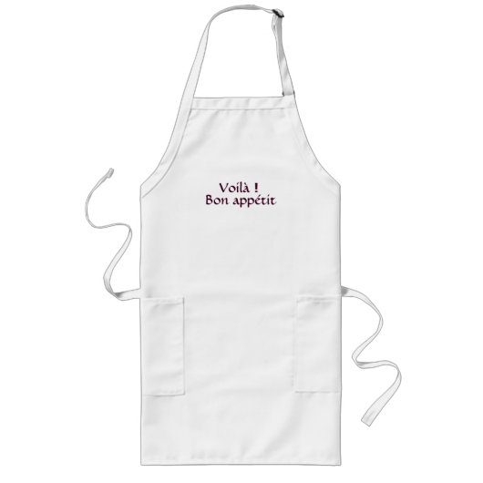 Tablier Long Voilà! Bon appétit (Devant)