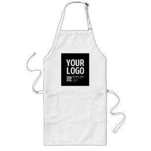 Tablier Long Votre logo avec QR code et texte modifiables