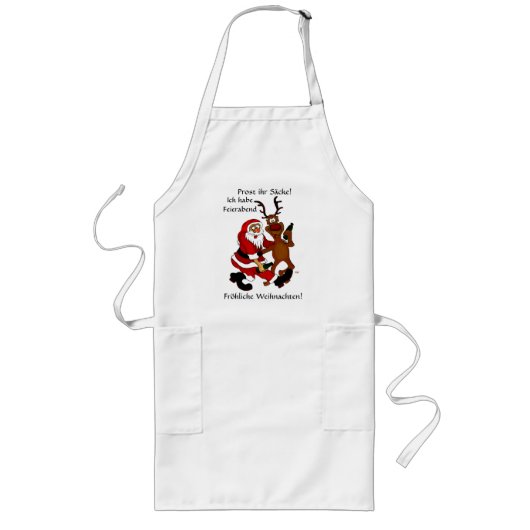Tablier Long Weihnachtsmann mit Elch (Devant)