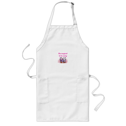 Tablier Long Whimsical Halloween Ponies Illustration – "Too Mag (Devant)