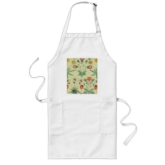 Tablier Long William Morris Daisy Floral Fond d'écran Motif (Devant)