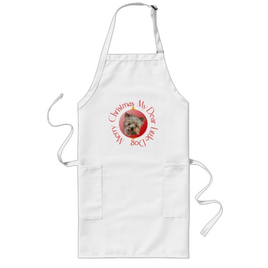 Tablier Long Yorkshire Terrier à Noël (Devant)