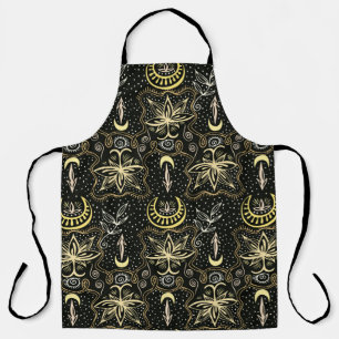 Tablier L'or perd un motif croissant sans soudure. Golden 