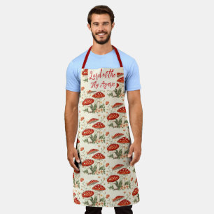 Tablier Lord of the Fly Agaric Floral Red White Champhroom