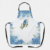 Tablier Lorikeet Ultramarine Peint À La Main (Recto)