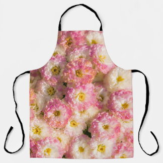 TABLIER LOT DE FLEURS BLANCHES ET ROSES