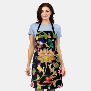 Tablier Lotus Fleurs et Vins