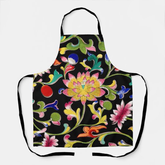 Tablier Lotus Fleurs et Vins (Recto)