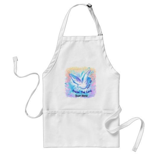Tablier Louange le Seigneur Dove Christian Apron (Devant)