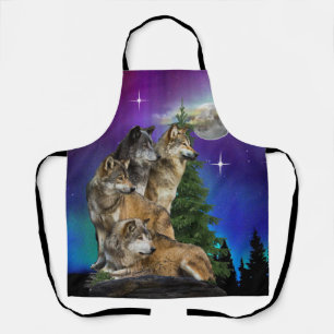 Tablier Loup et lune