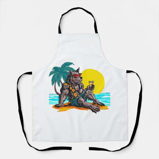 Tablier loup-garou en vacances (Recto)