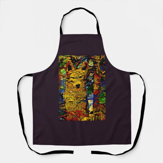 Tablier Loup mignon amusant (Recto)