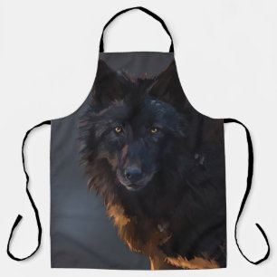 Tablier loup noir