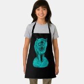 Tablier Loup noir en colère dans la nuit (Insitu)