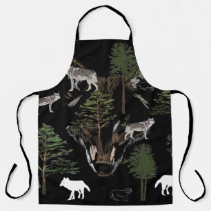Tablier Loups gris, Art d'amour de loups
