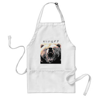 Tablier L'ours gris fâché est… H u n g r y