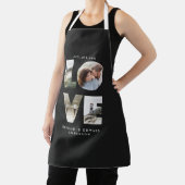 Tablier Love 4 photo simple moderne cadeau personnalisé (Insitu)