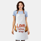 Tablier Love Chicken Wings Parfait pour les amateurs de no (Porté)