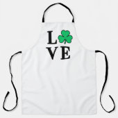 Tablier LOVE Clover Shamrock Irlande St Patrick's Party (Recto)