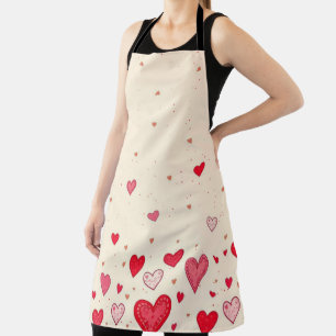 Tablier LOVE COEURS VALENTINES MARIAGE - Apron
