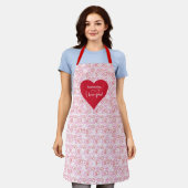 Tablier Love Filled Kitchen Personalized Valentine Apron (Porté)