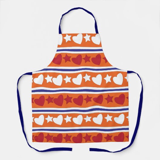 Tablier Love Hearts Star Stripes (Recto)