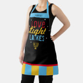 Tablier Love Light Latkes Black Hanoukka drôle Citation Ap (Insitu)