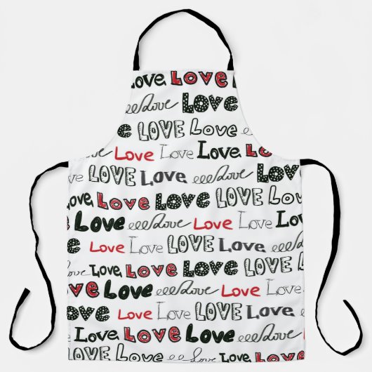 Tablier Love Marker Texture Arrière - plan sans couture (Recto)