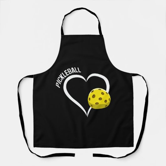 Tablier Love Pickleball Fun cadeau (Recto)